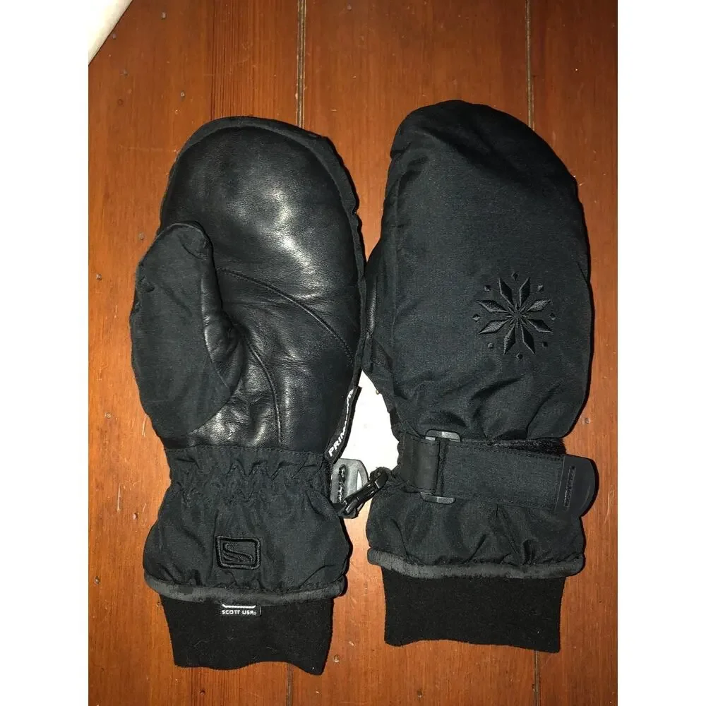 Scott primaloft mittens with finger bays black size small